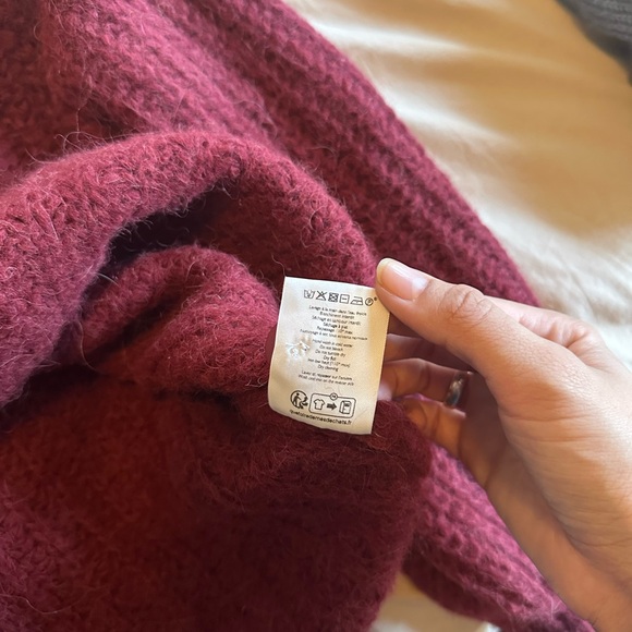 Sezane Gilet Basile Cardigan - Grenat - Picture 10 of 12